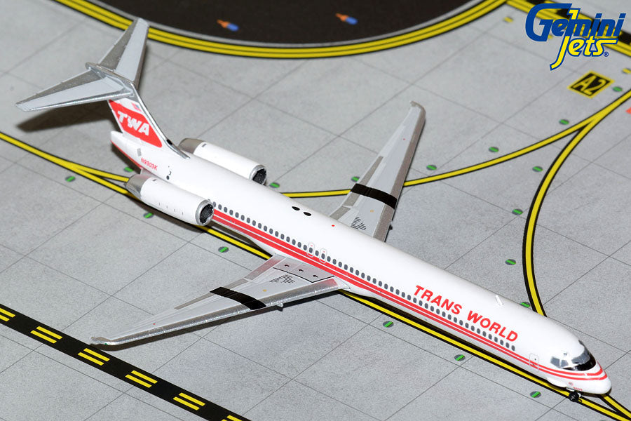 1/400 Trans World Airlines TWA MD80 N9303K twinstripes livery
