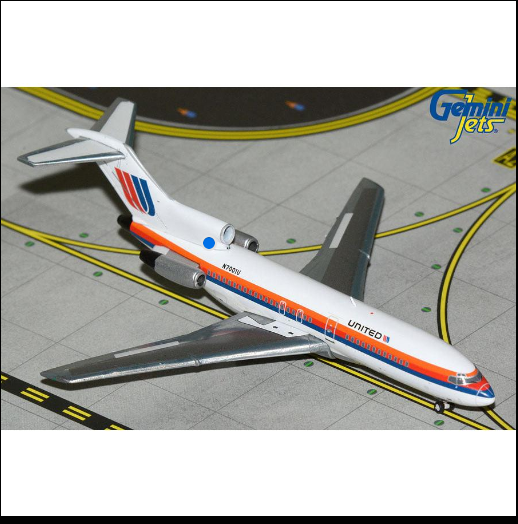 image1_1/400 United Airlines B727-100 N7001U Saul Bass Livery; Polished Belly