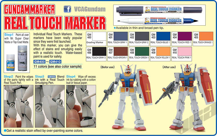Gundam Marker Real Touch Set 1
