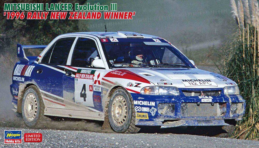 1/24 MITSUBISHI LANCER Evolution III - 1996 RALLY NEW ZEALAND WINNER -