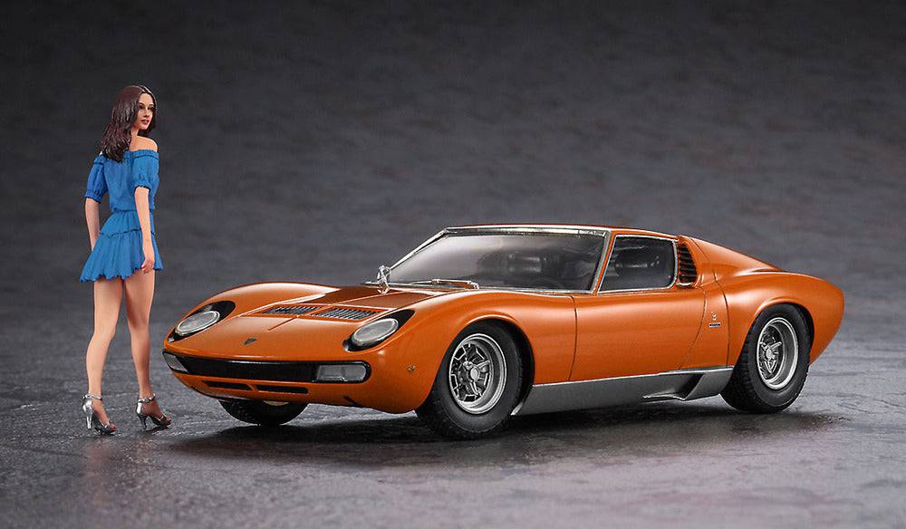 1/24 LAMBORGHINI MIURA P400 SV w/ITALIAN GIRL S FIGURE