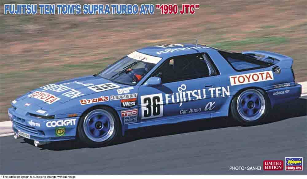 1/24 FUJITSU TEN TOMS SUPRA TURBO A70 1990 JTC