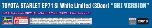 1/24 TOYOTA STARLET EP71 Si White Limited (3Door) "SKI VERSION"