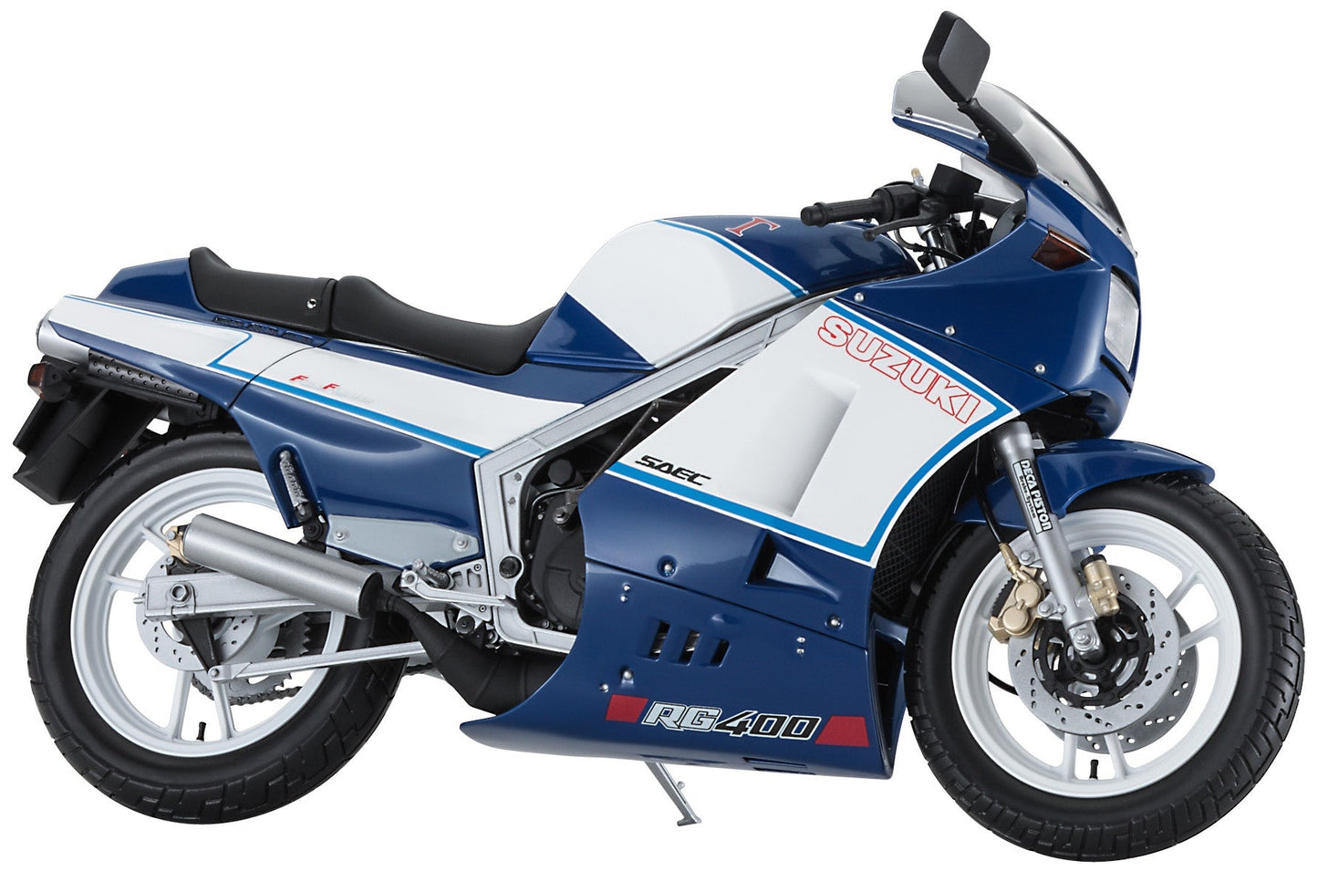 1/12 SUZUKI RG400 Gamma LATE VERSION BLUE/WHITE COLOR w/Under Cowl