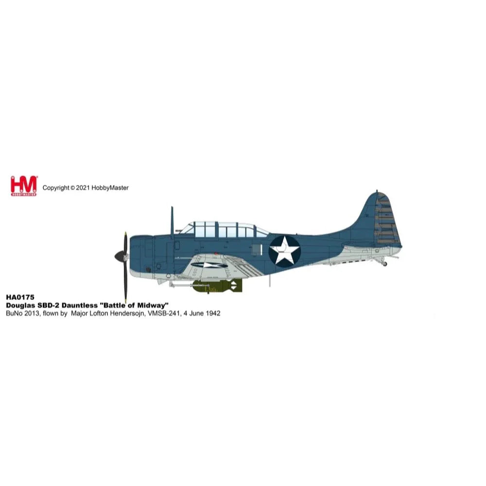 1/72 Douglas SBD-2 Dauntless - Battle of Midway - BuNo 2013 flown by Major Lofton Henderson VMS