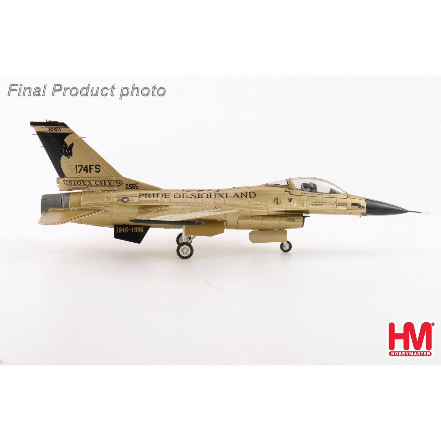 1/72 F-16A "Golden Bat Viper" 85-1565 185 ARW Iowa ANG 2022