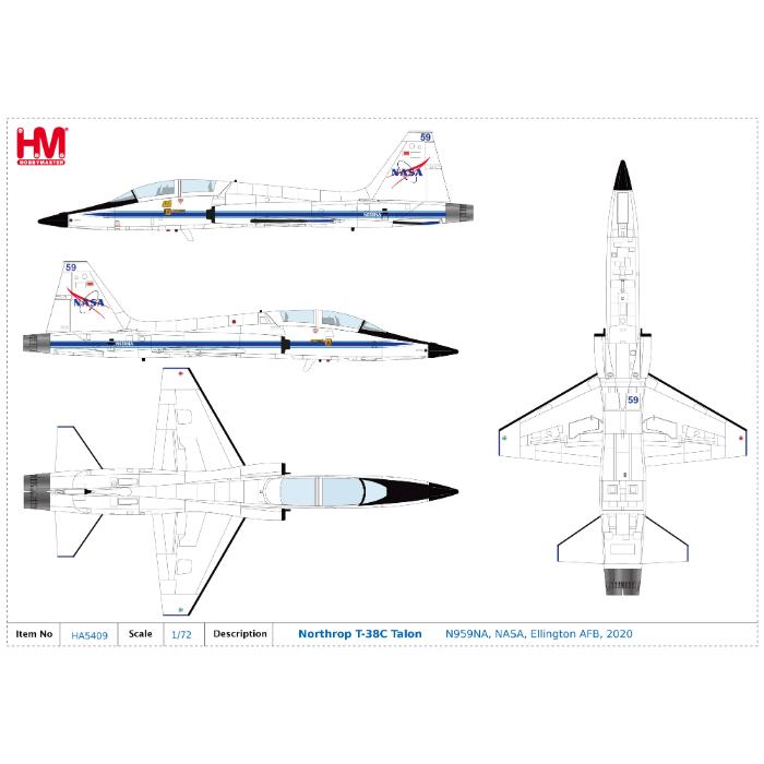 1/72 T-38C Talon N959NA NASA Ellington AFB 2020