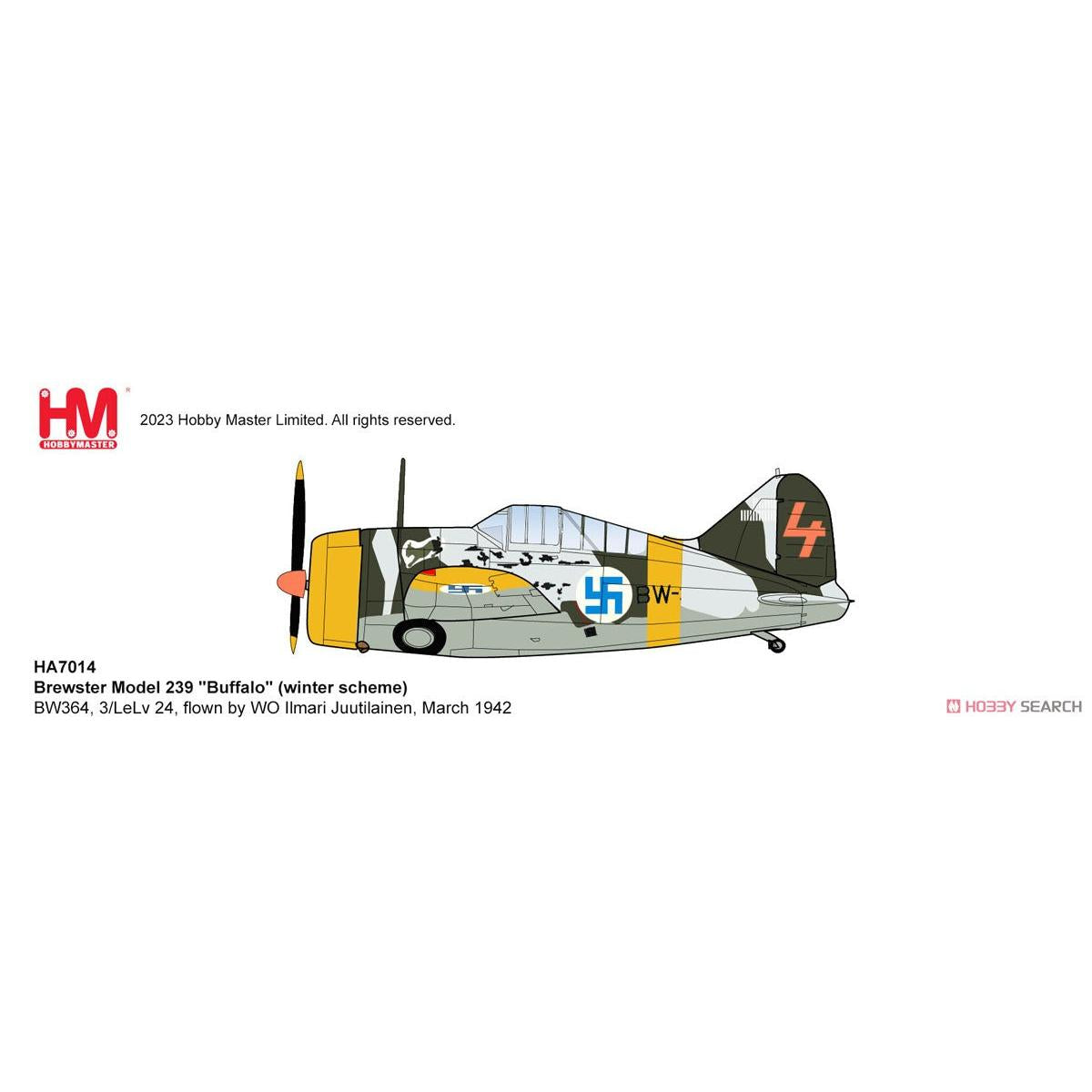 1/48 Brewster 239 Buffalo Winter Scheme BW364 3/LeLv 24 Flown by WO Ilmari Juutilainen March 1942