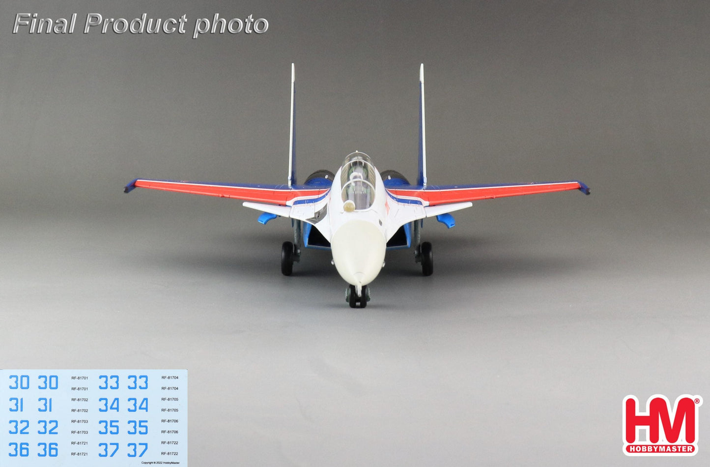 1/72 Su30SM Russian Knights Russian Air Force 2019 (with decals from No.30 to 37)
