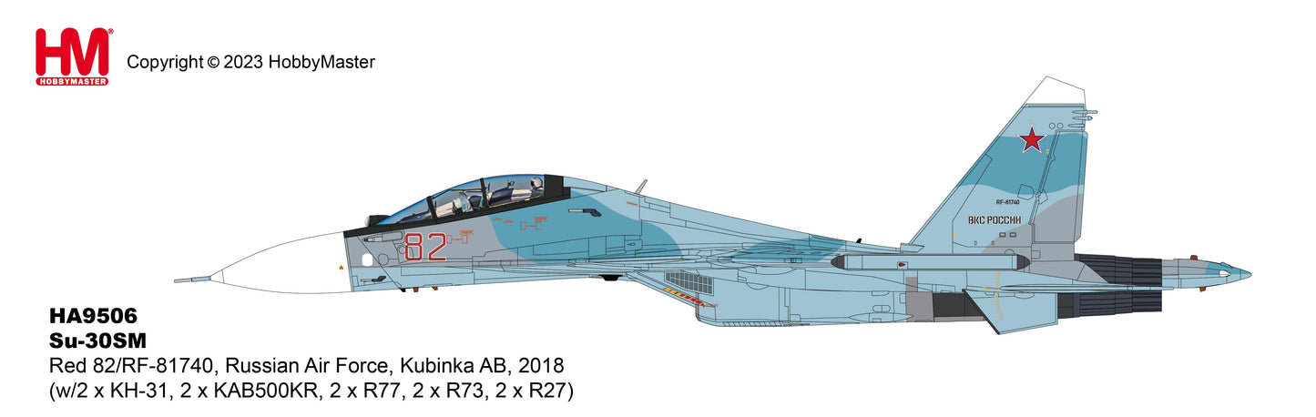 1/72 Su-30SM Red 82/RF-81740 Russian Air Force Kubinka AB 2018 (with 2 x KH-31 2 x KAB500KR 2 x R77 2 x R73 2 x R27)