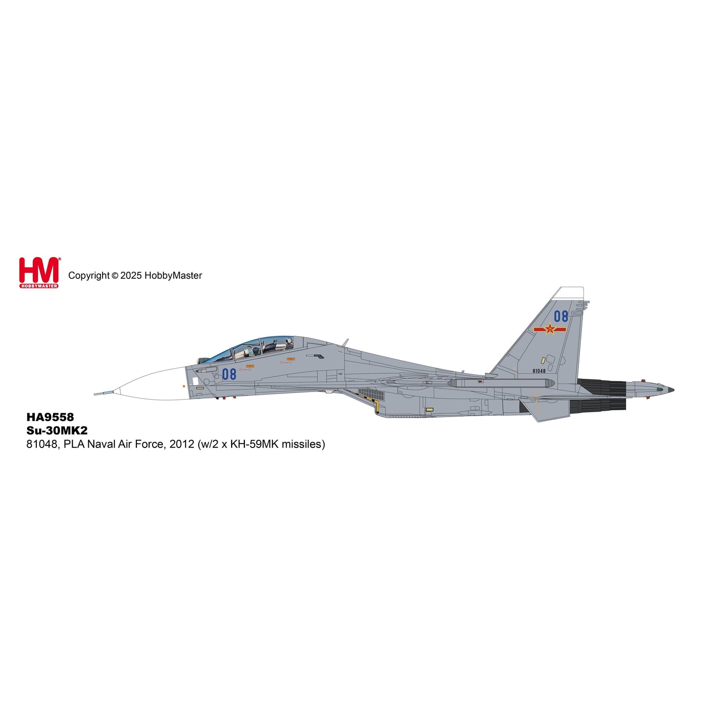 1/72 Su-30MK2 81048 PLA Naval Air Force 2012 (with 2 x KH-59MK missiles)