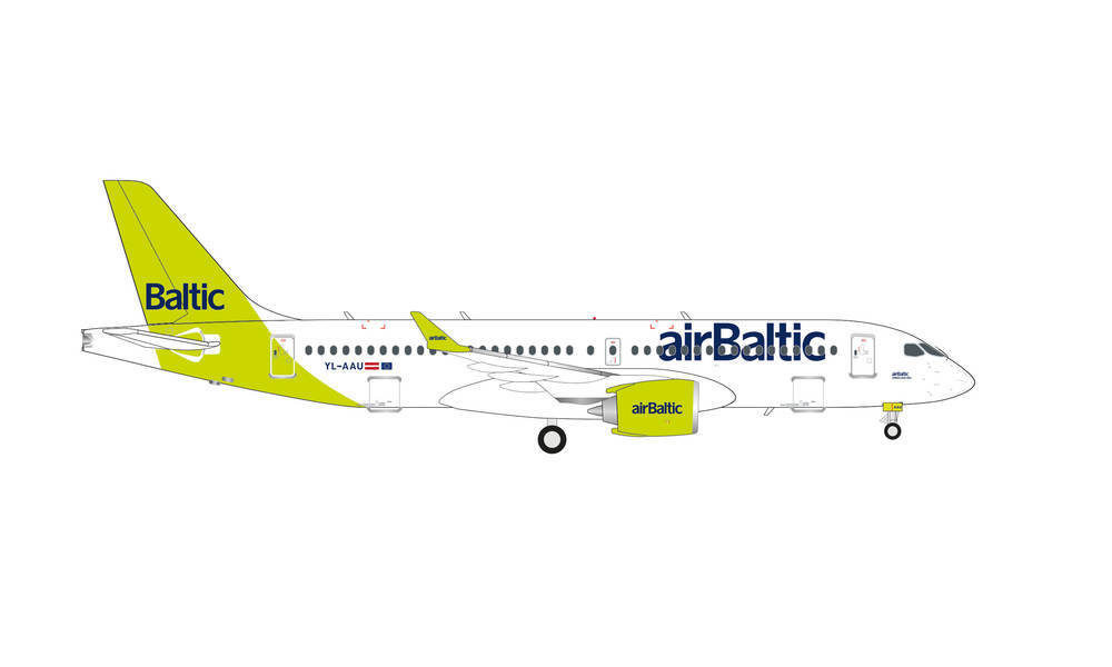 1/200 Air Baltic Airbus A220-300 - new livery - 100th A220 -