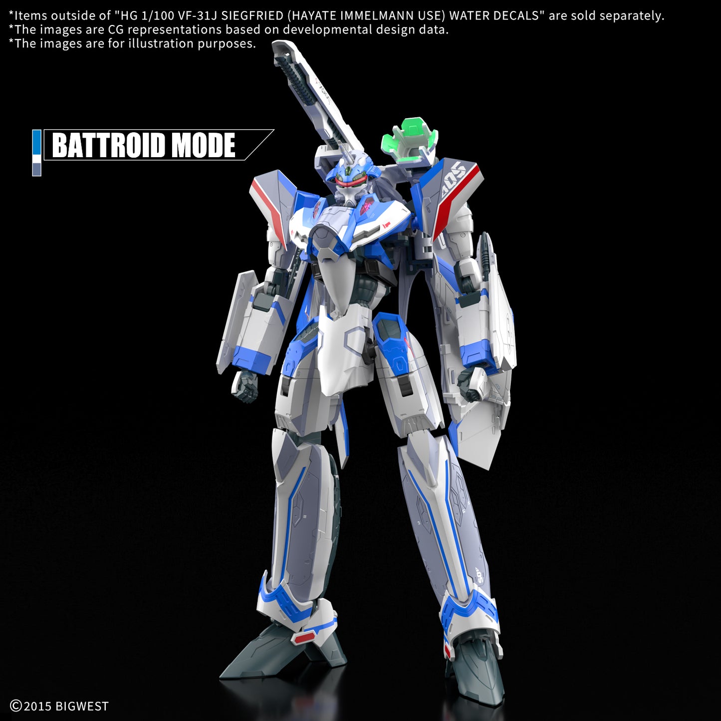 HG 1/100 VF-31J SIEGFRIED (HAYATE IMMELMANN USE) WATER DECALS