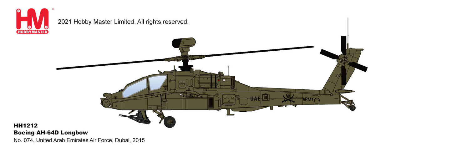 1/72 Boeing AH64D Longbow No. 074 United Arab Emirates Air Force Dubai 2015