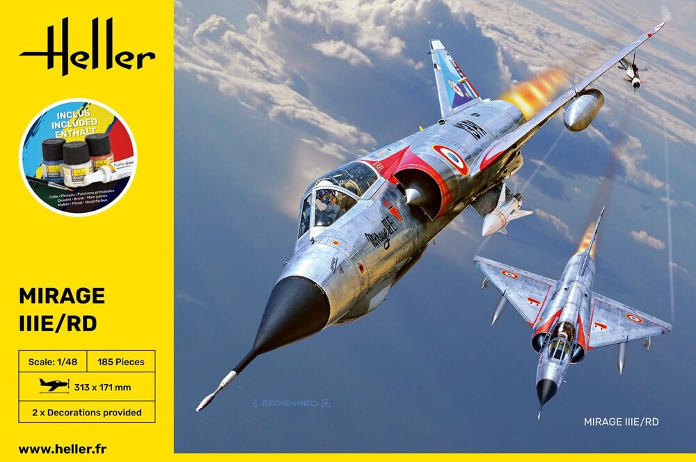 1/48 GIFT SET Mirage IIIE/RD (Includes: Cement, Brush and Main Paints)