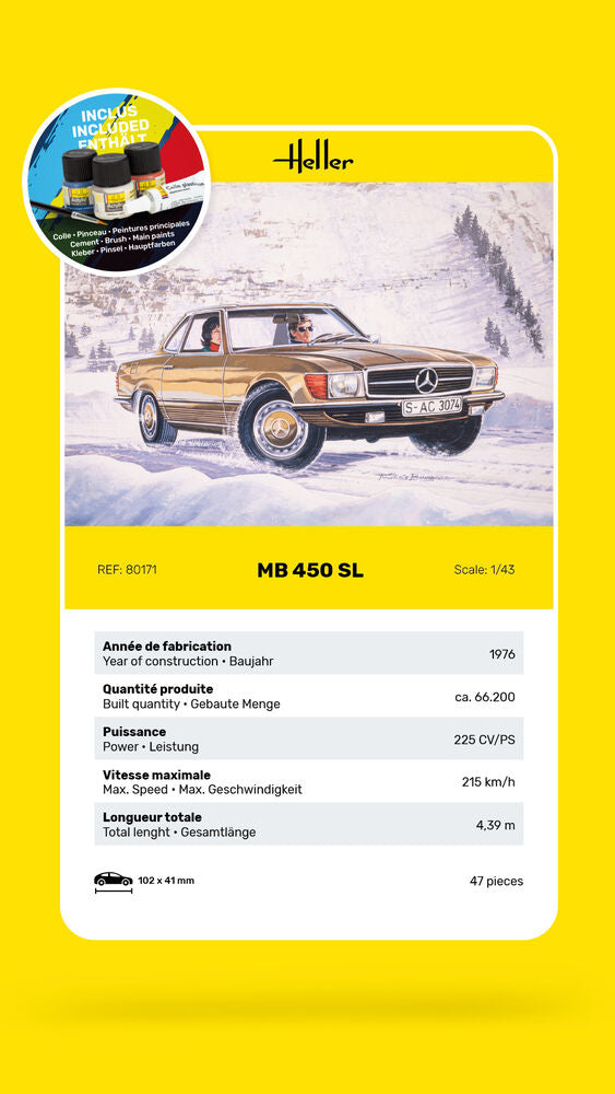 1/43 Starter Kit Mercedes-Benz 450 SL