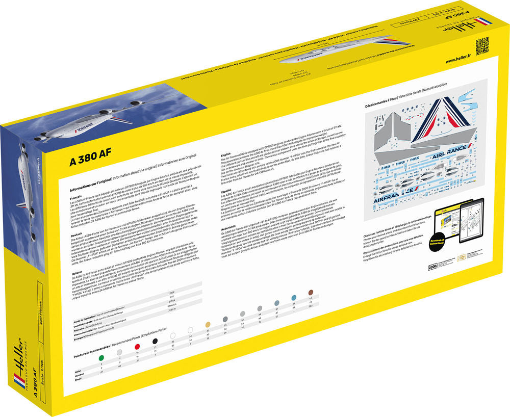 1/125 GIFT SET Airbus A380 Air France (Includes: Cement, Brush and Main Paints)