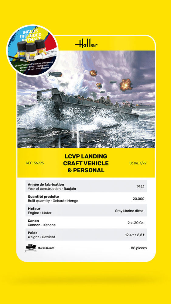 1/72 Starter Kit LCVP Landing Craft Vehicle & Personnel