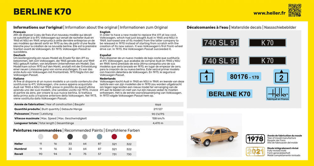 1/43 VW Berline K70