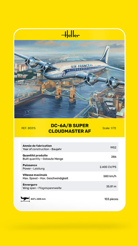 1/72 DC6 Super Cloudmaster Air France