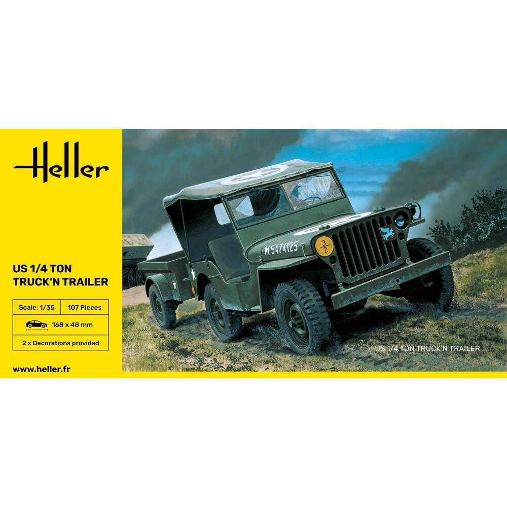 1/35 US 1/4 Ton Willys Truck & Trailer