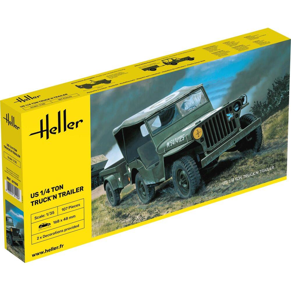 1/35 US 1/4 Ton Willys Truck & Trailer