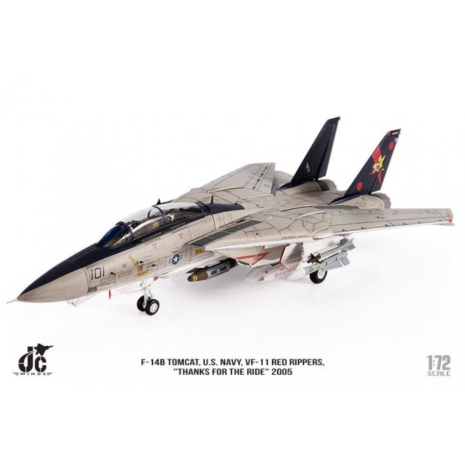 1/72 F14B Tomcat U.S. NAVY VF11 Red Rippers THANKS FOR THE RIDE 2005