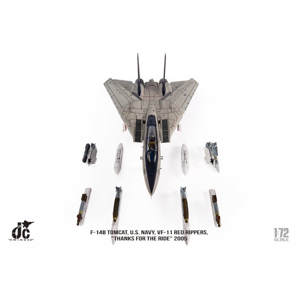 1/72 F14B Tomcat U.S. NAVY VF11 Red Rippers THANKS FOR THE RIDE 2005
