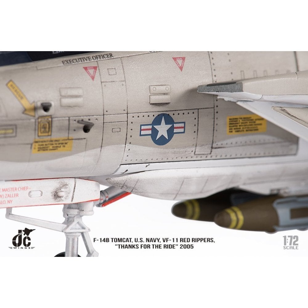 1/72 F14B Tomcat U.S. NAVY VF11 Red Rippers THANKS FOR THE RIDE 2005