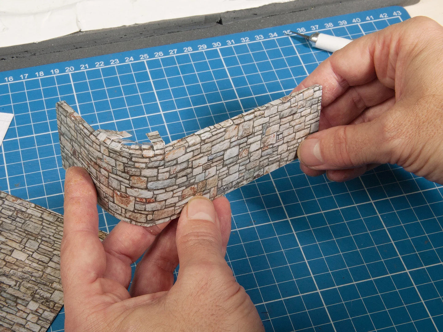 HO 3D Cardboard - Sheet Brick - Yellow