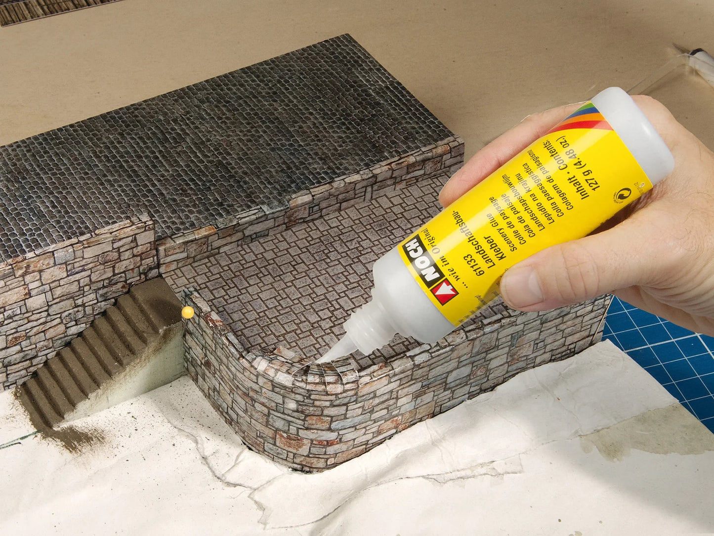 HO 3D Cardboard Sheet - Clinker - Red