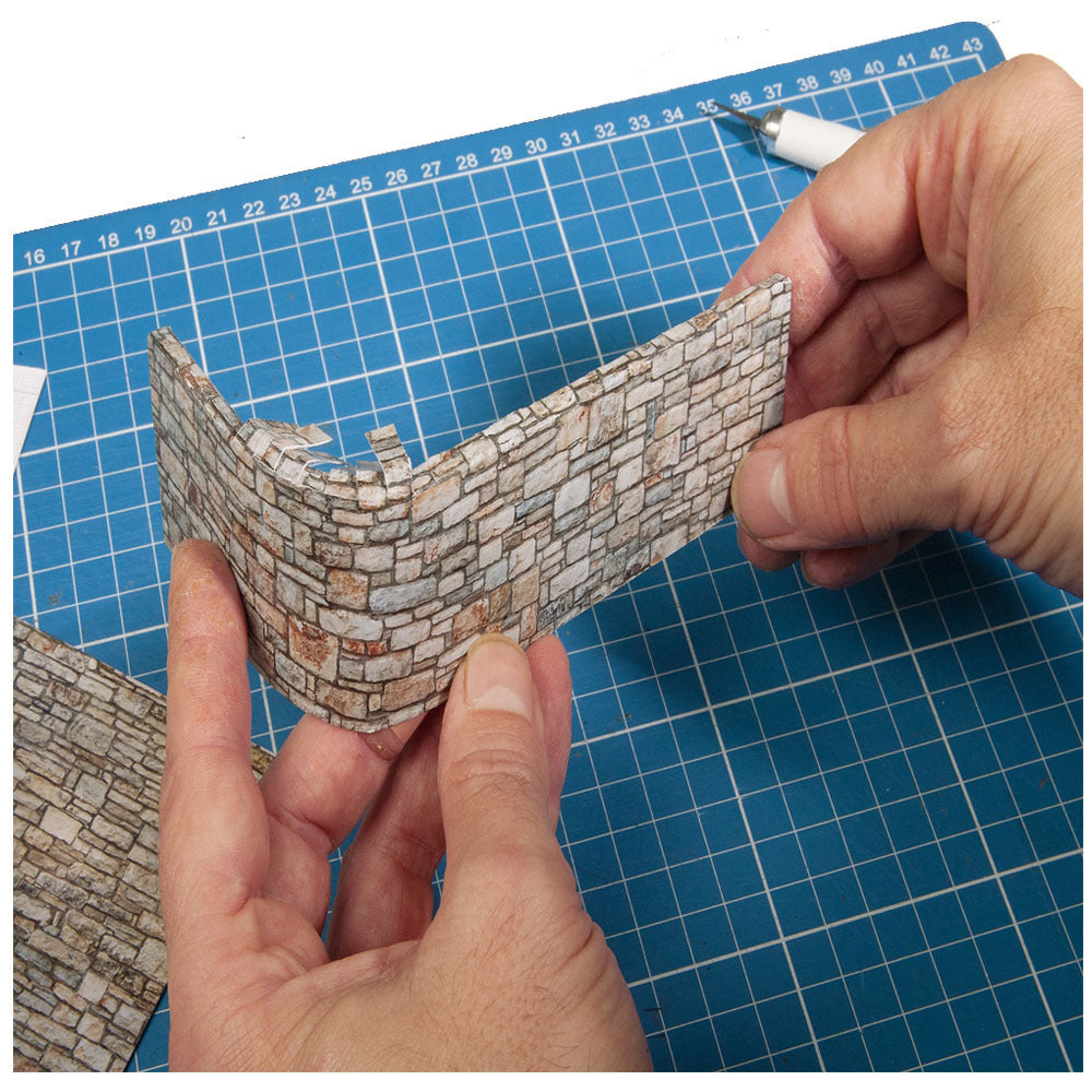 HO 3D Cardboard Sheet - Clinker - Yellow