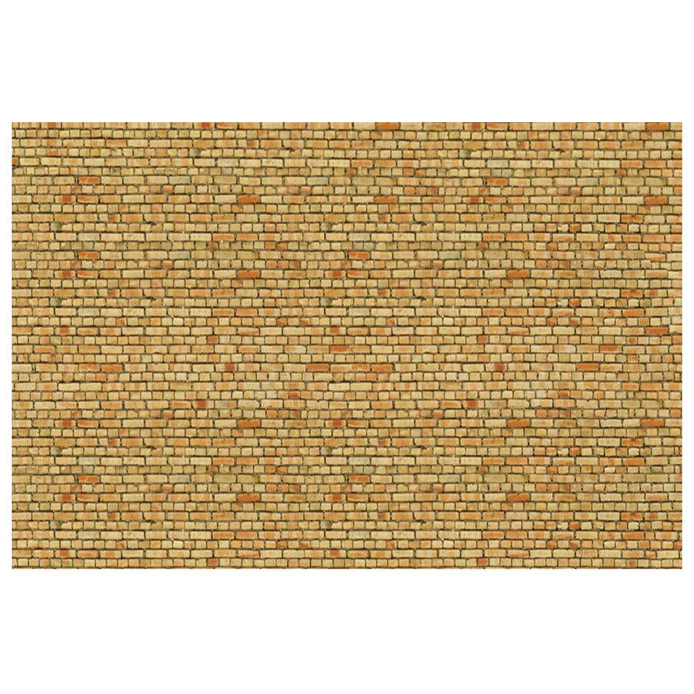 HO 3D Cardboard Sheet - Clinker - Yellow