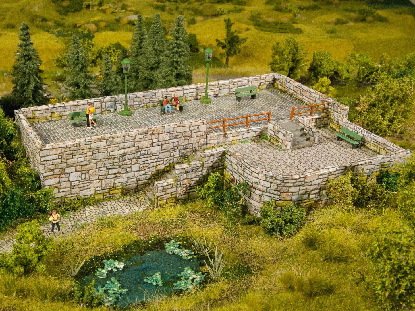 HO 3D Cardboard Sheet - Quarrystone Wall -