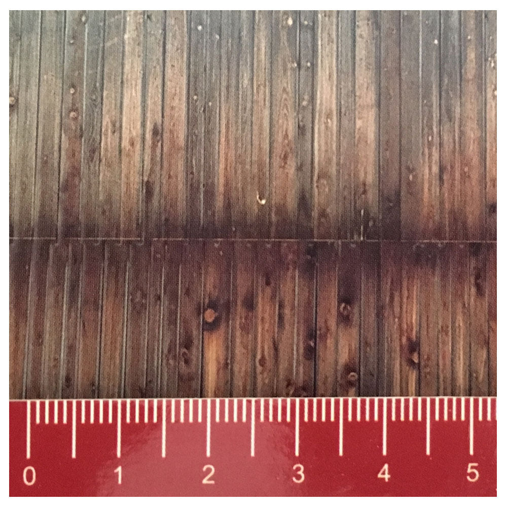 HO 3D Cardboard Sheet - Timber Wall - Weat