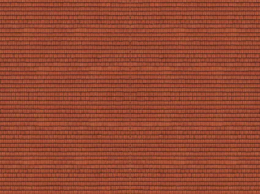 N 3D Cardboard Sheet Roof Tile Red