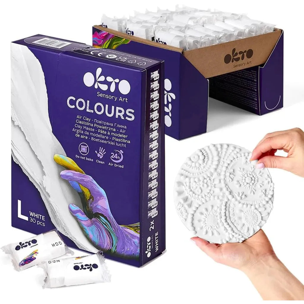 image1_30pcs Sensory Art Air Clay Colours L - White