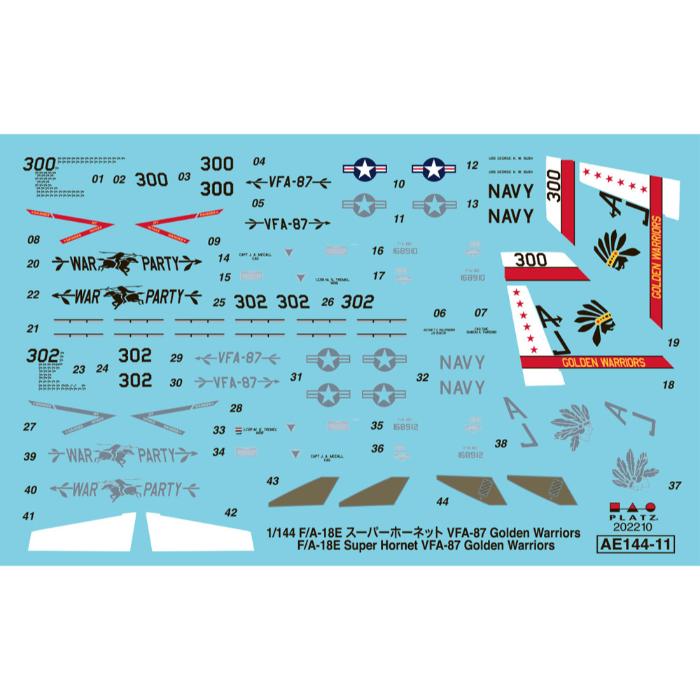 1/144 U.S. Navy F/A-18E Super Hornet "Golden Warriors" (Single-Seat) (2 Kits in One Box)
