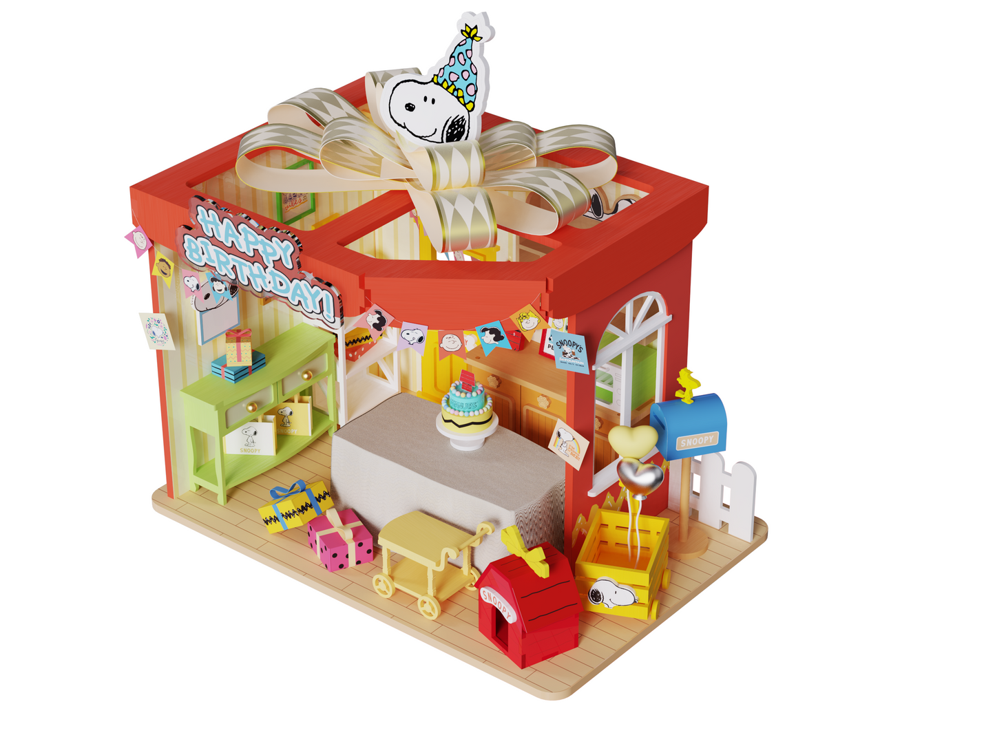 Puremind Peanuts: Snoopy Birthday Party Wooden Kit