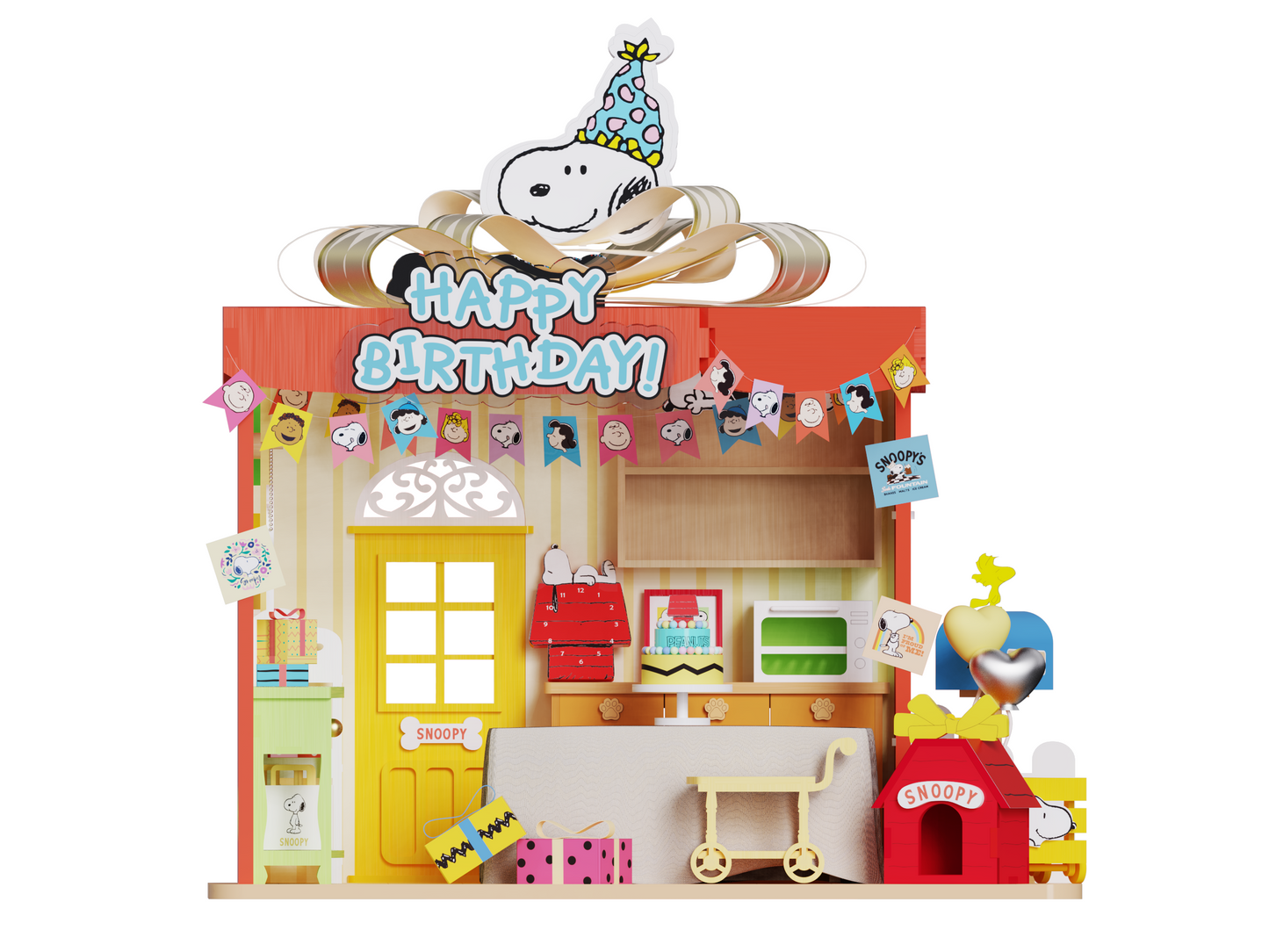 Puremind Peanuts: Snoopy Birthday Party Wooden Kit