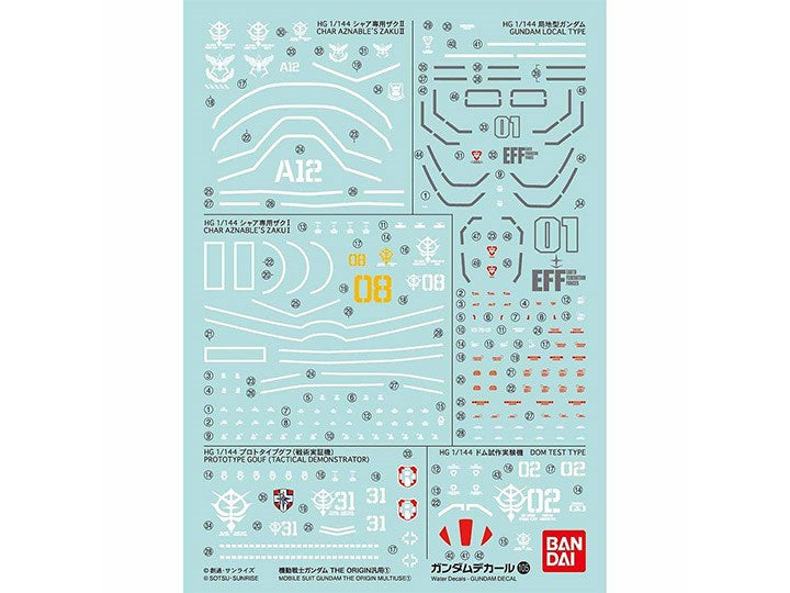GUNDAM DECAL 105 MOBILE SUIT GUNDAM THE ORIGIN MULTIUSE 1