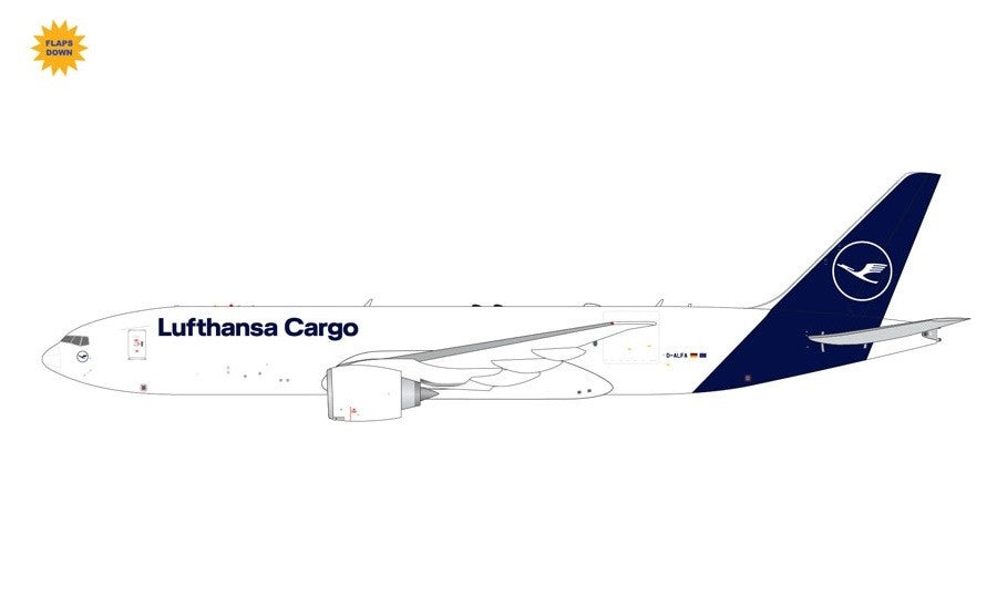1/400 Lufthansa Cargo 777-200LRF D-ALFA (flaps down)