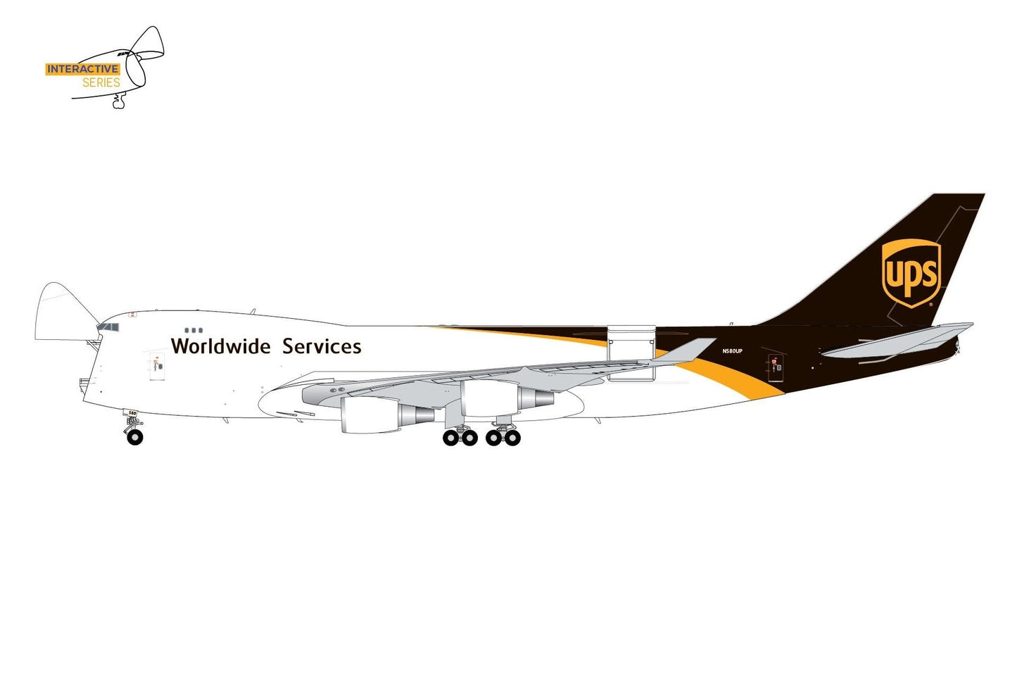 1/200 UPS Airlines B747400F(SCD) N580UP (Interactive Series)