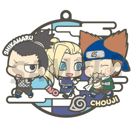 Rubber Mascot Buddycolle NARUTO threeman cell!