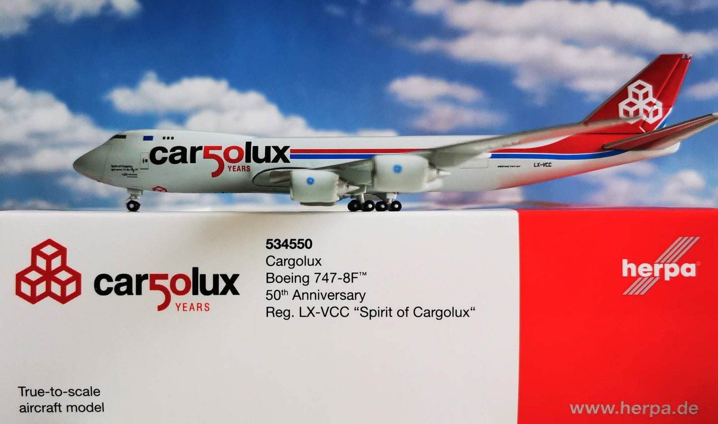 1/500 Cargolux Boeing 747-8F 50th Anniversary LX-VCC "Spirit of Cargolux"