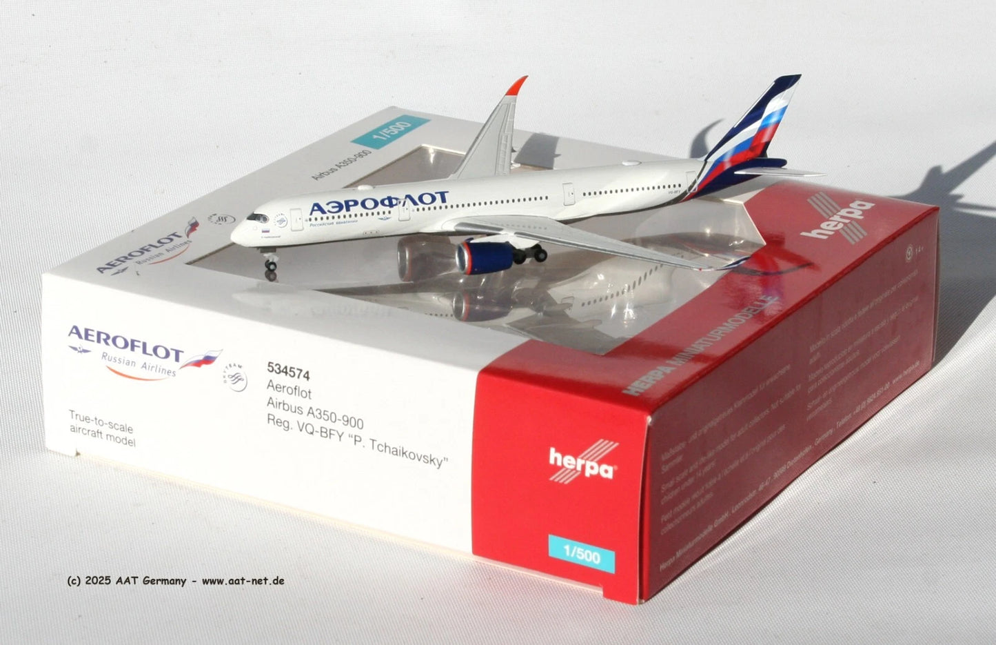 1/500 Aeroflot Airbus A350-900 VQ-BFY "P. Tchaikovsky"