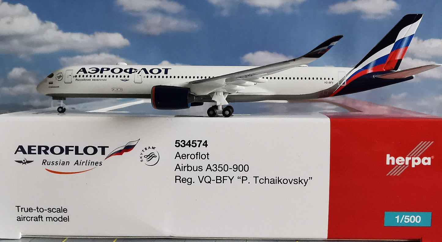 1/500 Aeroflot Airbus A350-900 VQ-BFY "P. Tchaikovsky"