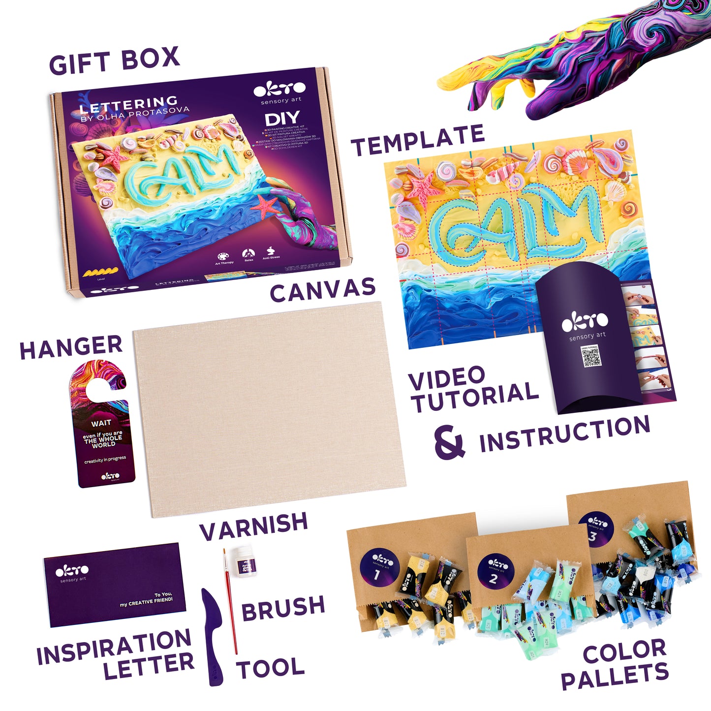 image3_DIY 3D Painting Lettering Kit - Calm