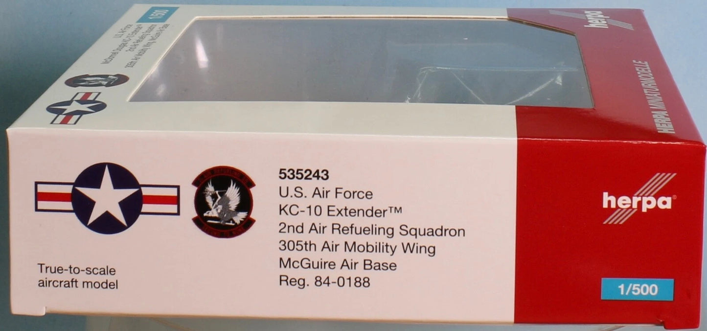 1/500 U.S. Air Force McDonnell Douglas KC-10 Extender 2nd Air Refueling Squadron 305th Air Mobility Wing McGuire Air Base 84-0188
