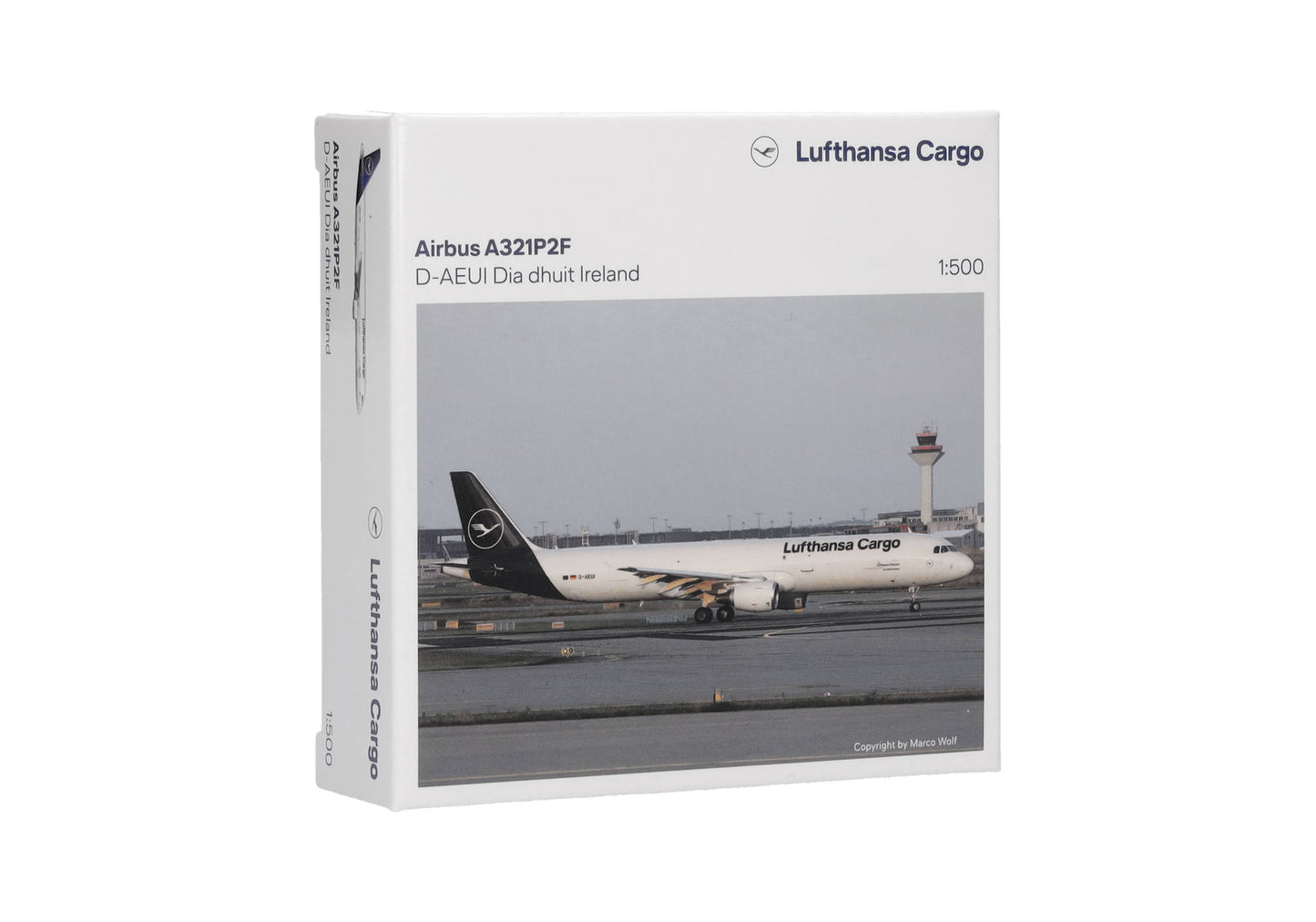 1/500 Lufthansa Cargo Airbus A321P2F D-AEUI "Dia dhuit Ireland"